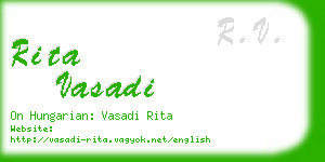 rita vasadi business card